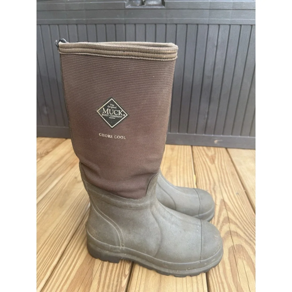 Chore Cool Muck Boot Men's 7 Women's 8 Brown Work Boots Waterproof